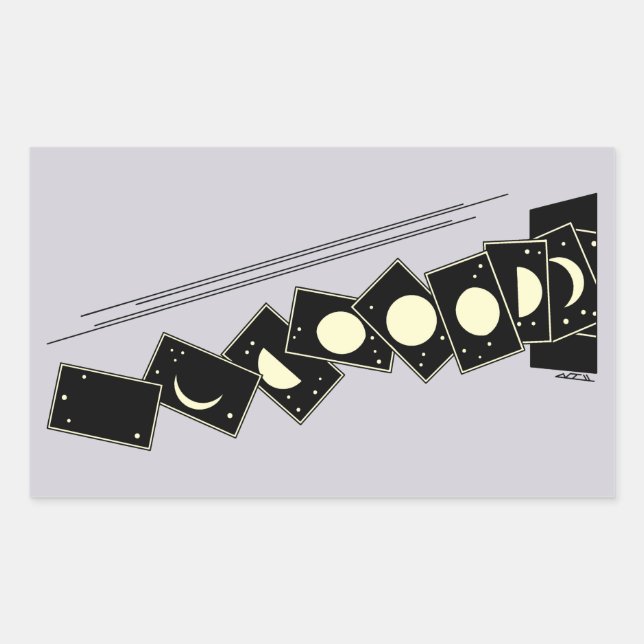 Adesivo Retangular O tempo caindo em um buraco (Frente)