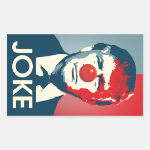Adesivo Retangular O trunfo é uma piada - propaganda do Anti-Trunfo
