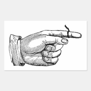 Adesivo Retangular O vintage lunático recorda a corda no dedo Refrig