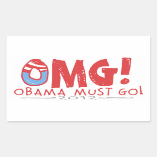 Adesivo Retangular Obama Deve Ir Em 2012