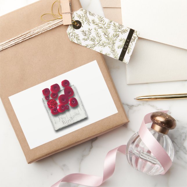 Adesivo Retangular objet_4_variantes sobre o rubi (Presentear)