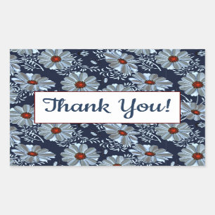 Adesivo Retangular Obrigado