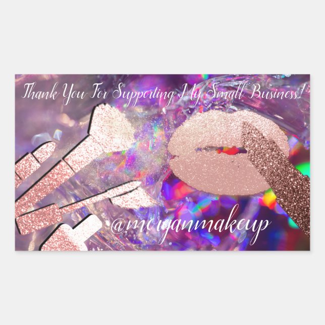 Adesivo Retangular Obrigado A Você Oferecer Suporte Para O Programa D (Frente)