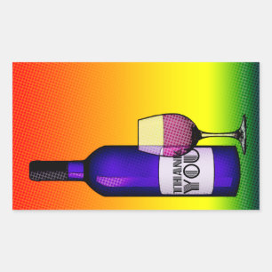 Adesivo Retangular obrigado brindar