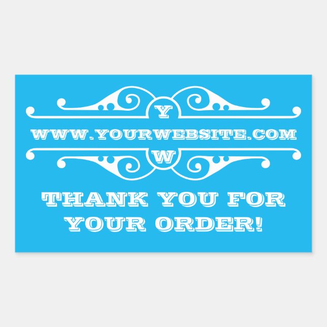 Adesivo Retangular Obrigado pelo seu pedido (Frente)