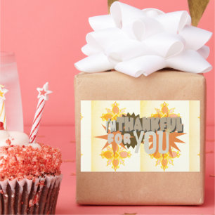 Adesivo Retangular Obrigado por você