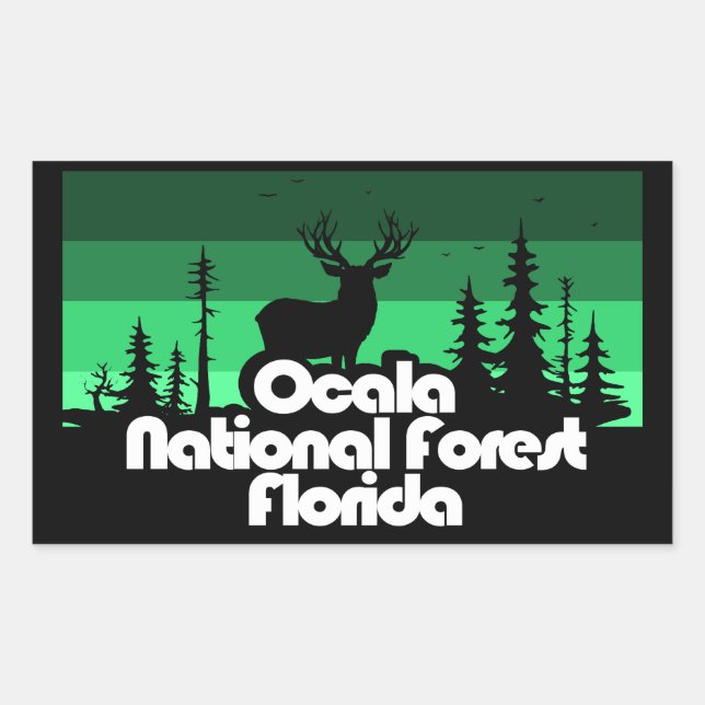 Adesivo Retangular Ocala National Forest Florida (Frente)