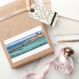 Adesivo Retangular Oceano de Bermudas Tranquilo