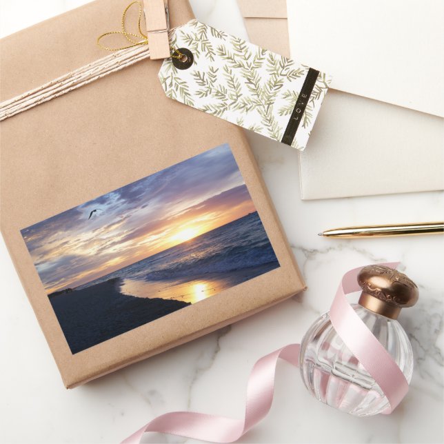 Adesivo Retangular Oceano Tranquilo (Presentear)