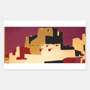 Adesivo Retangular Oeste do Sudoeste Pueblo WPA Nacional