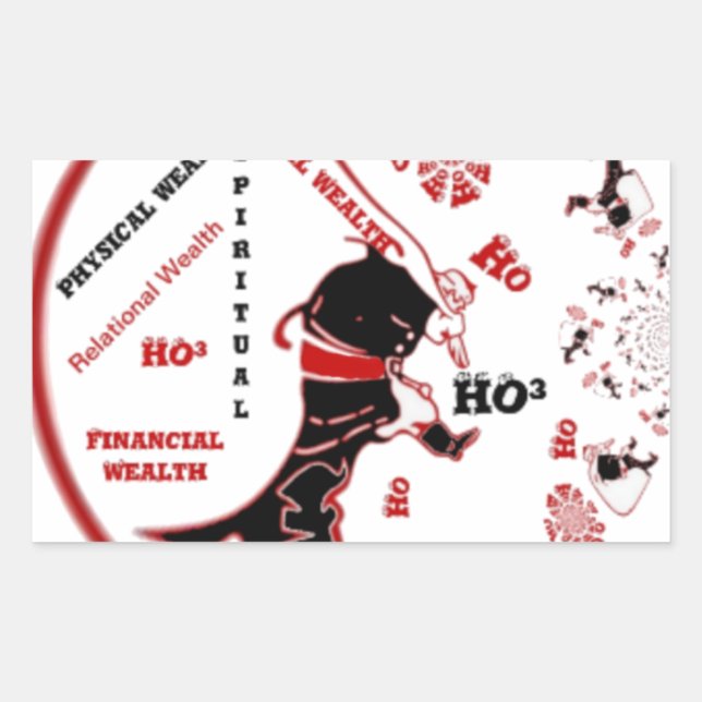 Adesivo Retangular Oferta de Papais noeis Secretos - Prosperidade e R (Frente)