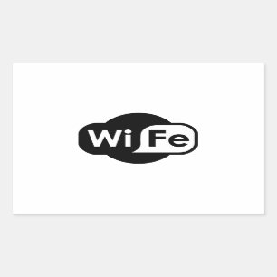 Adesivo Retangular Oferta do Namorados do logotipo WiFi