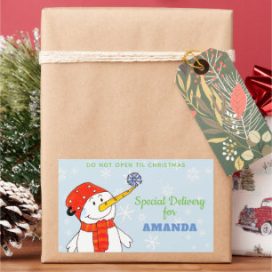 Adesivo Retangular Oferta Especial Bonita Presentes de Natal para Nev