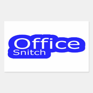 Adesivo Retangular Office Snitch | Escritório Humor |