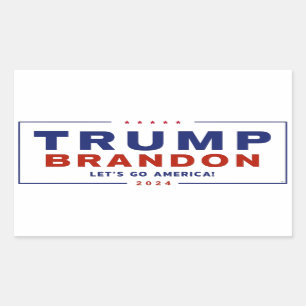 Adesivo Retangular Oficial da Trump Brandon 2024™ Election Stickers