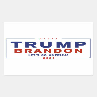 Adesivo Retangular Oficial da Trump Brandon 2024™ Election Stickers