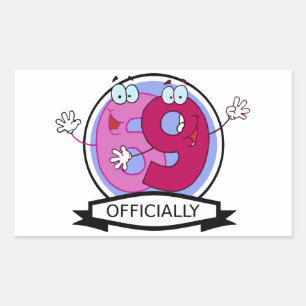 Adesivo Retangular Oficialmente bandeira de 69 aniversários