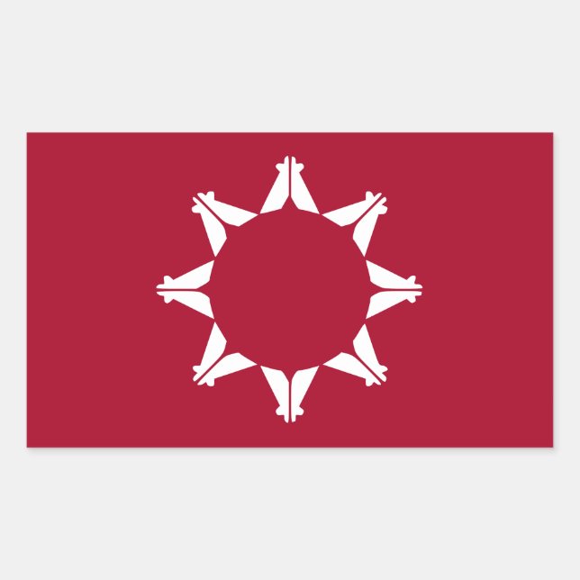 Adesivo Retangular Oglala Lakota Sioux Flag (Frente)
