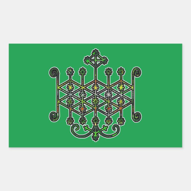 Adesivo Retangular Ogun Veve Sigil (Frente)