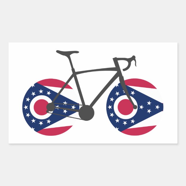 Adesivo Retangular Ohio Flag Cycling (Frente)