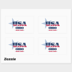 Adesivo Retangular Ohio My Home State Sticker