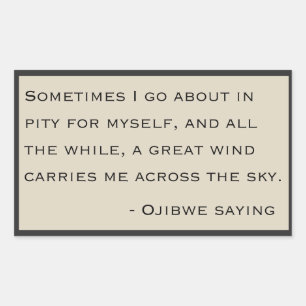 Adesivo Retangular Ojibwe Say