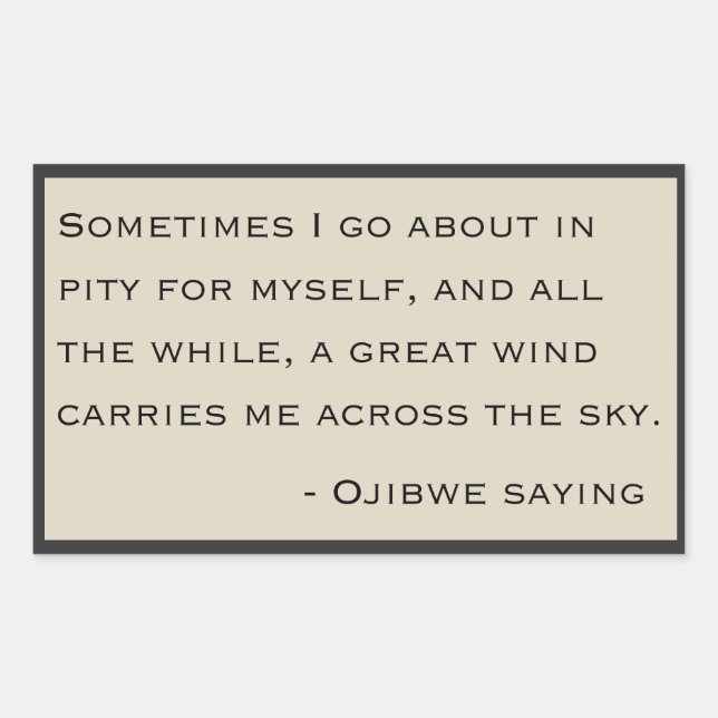 Adesivo Retangular Ojibwe Say (Frente)