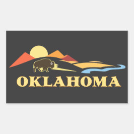 Adesivo Retangular Oklahoma Estados Unidos da América