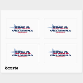 Adesivo Retangular Oklahoma My Home State Sticker