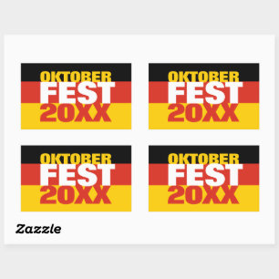 Adesivo Retangular Oktoberfest Octoberfest German FlagSticker