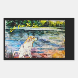 Adesivo Retangular Olá Do Lago