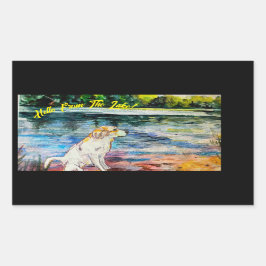 Adesivo Retangular Olá Do Lago