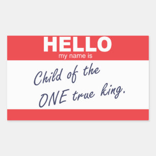 Adesivo Retangular Olá, Meu Nome É...