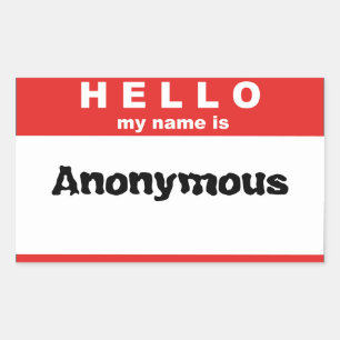 Adesivo Retangular Olá! meu nome é