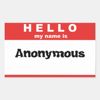 Adesivo Retangular Olá Meu Nome É