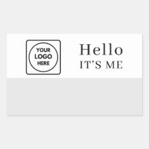 Olá Meu Nome É | Design minimalista de logotipo pe