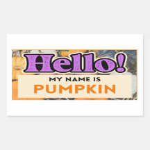 Olá Meu nome é Pumpkin Fall Sticker