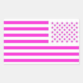 Adesivo Retangular Old Glory Rosa