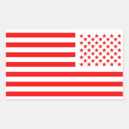 Adesivo Retangular Old Glory Vermelho