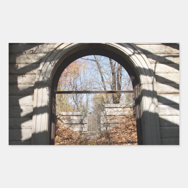 Adesivo Retangular Olhando pela ruína (Frente)