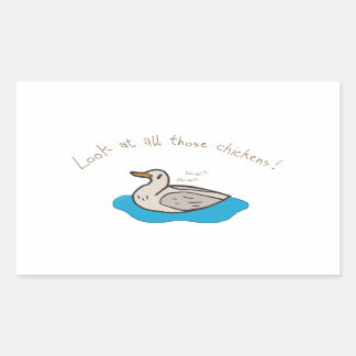 Adesivo Retangular Olhe para todas aquelas galinhas!
