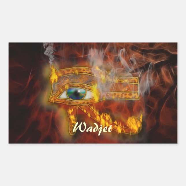 Adesivo Retangular Olho de Horus Wadjet egípcio Art Stickers (Frente)