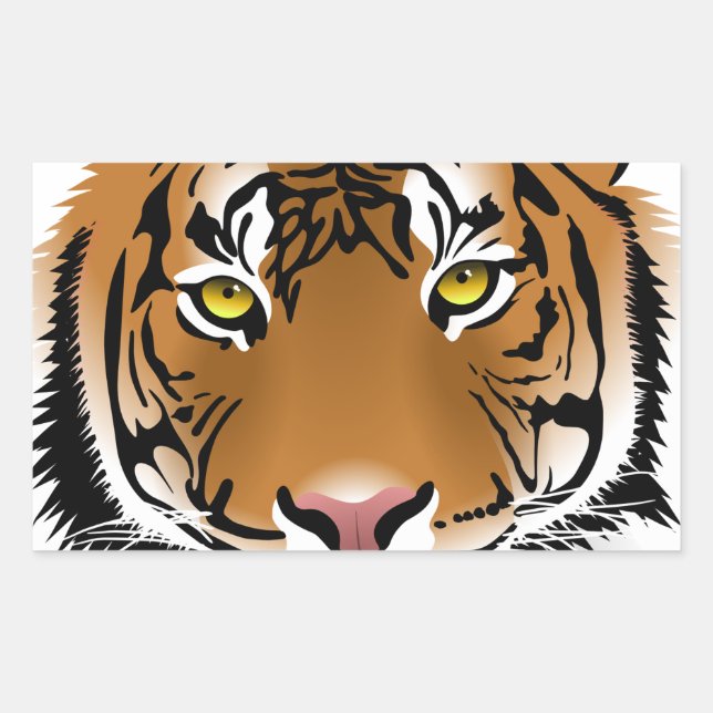Adesivo Retangular Olhos de Tigre (Frente)