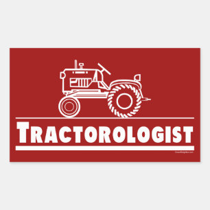 Adesivo Retangular Ologista do Trator RED