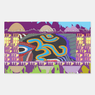 Adesivo Retangular OM Mantra - 108 vezes cantando em meditação