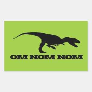 Adesivo Retangular Om Nom Nom