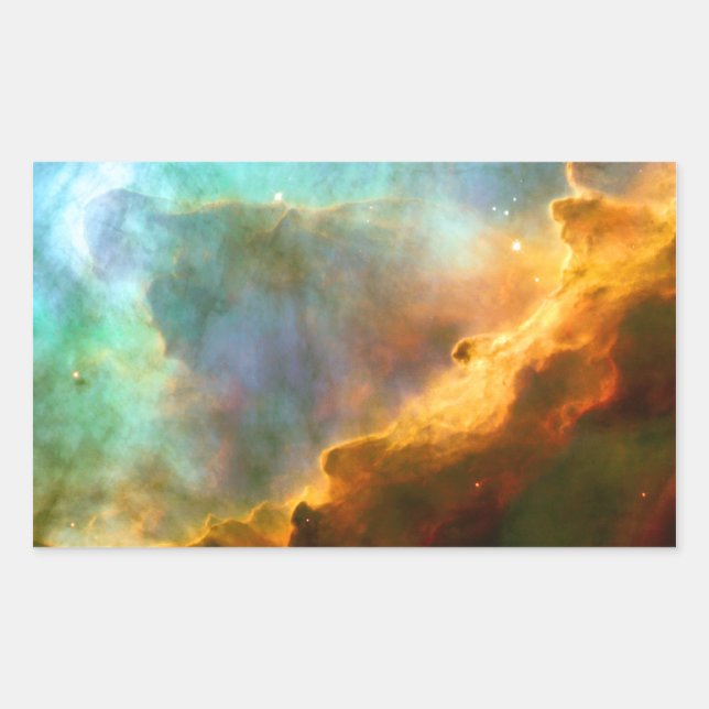 Adesivo Retangular Omega / Nebulosa Swan (Telescópio Hubble) (Frente)