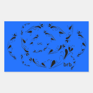 Adesivo Retangular OMG! brb