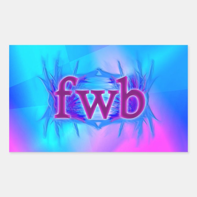 Adesivo Retangular OMG! Fwb! (Frente)