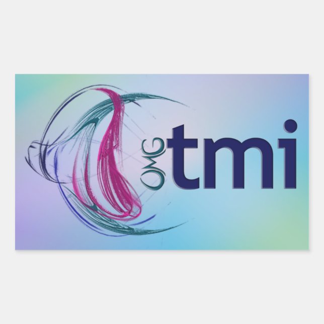 Adesivo Retangular OMG! Tmi! (Frente)